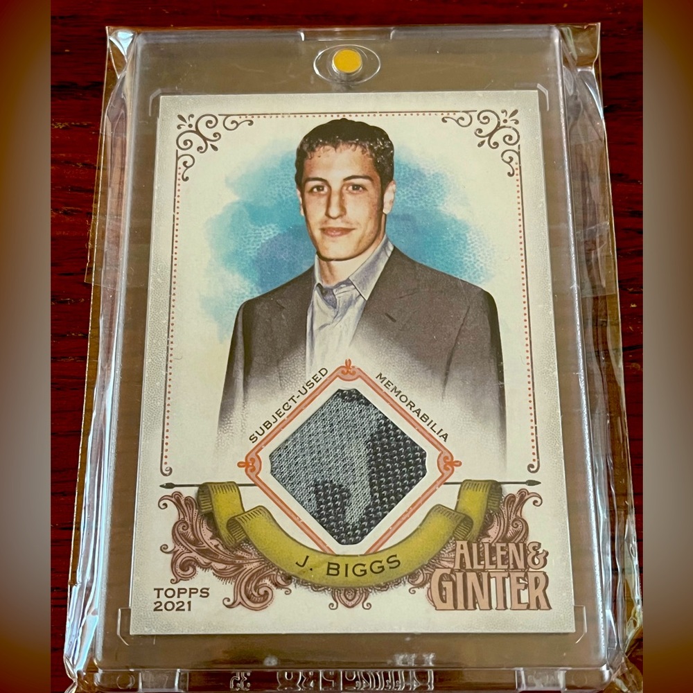 2021 Topps Allen & Ginter Jason Biggs #AGA-JB Relic American Pie Actor